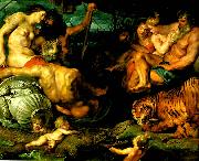 Peter Paul Rubens de fyra varldsdelarna painting